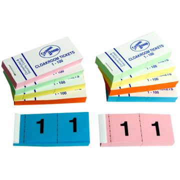 Cloakroom / Raffle Tickets 1-100 (Pack 50)