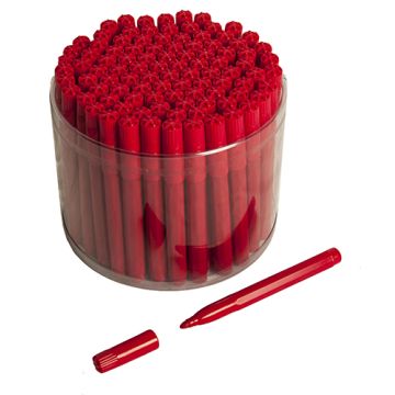 100 Red Bingo Jumbo Felt Pen Markers