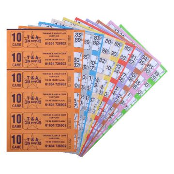 24000 10 Game Bingo Ticket Books 6 or 12 to View