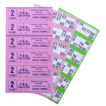 24000 2 Game Bingo Ticket Books 6 or 12 to View