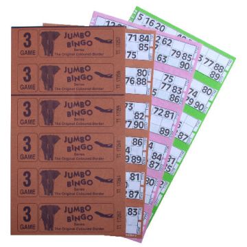 6000 3 Game Bingo Ticket Books 6 or 12 to View