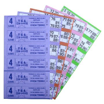 24000 4 Game Bingo Ticket Books 6 or 12 to View