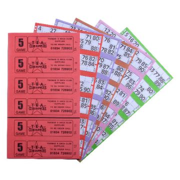 1500 5 Game Bingo Ticket Books 6 or 12 to View