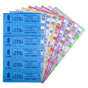 6000 8 Game Bingo Ticket Books 6 or 12 to View