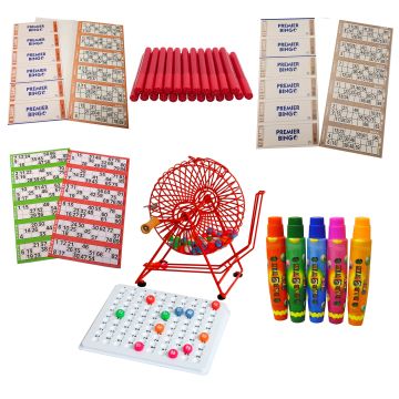 Bingo Starter Kit with Professional Bingo Cage