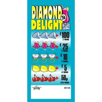 Diamond Delight 25p Pull Tab Lottery Ticket