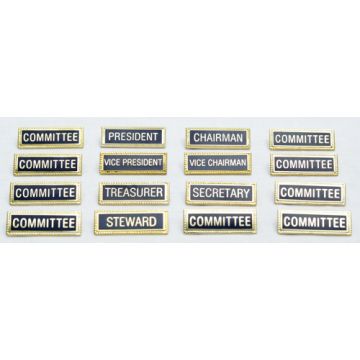 Set of Club Committee Metal Name Badges (16 Badges)