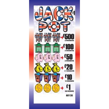 Jackpot £1 Pull Tab Lottery Ticket