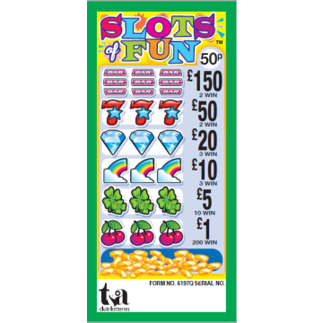 Slots Of Fun 50p Pull Tab Lottery Ticket