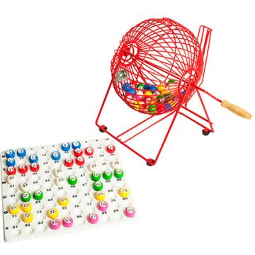 Bingo Cage, Check-tray & Balls 9"