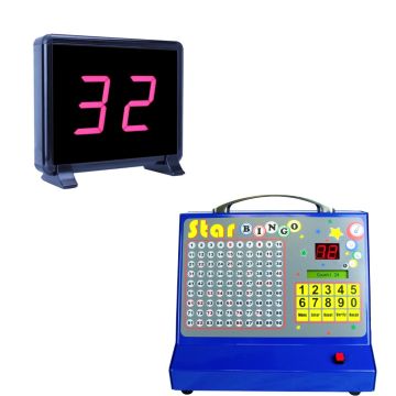 Star Bingo Machine & Wireless Audience Display Monitor Set