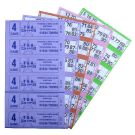 3000 4 Game Bingo Ticket Books 6 or 12 to View