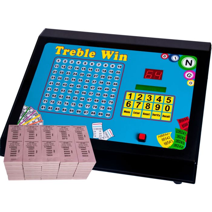 Thomas and Anca Treble Win Electronic Bingo Raffle Tote Machine