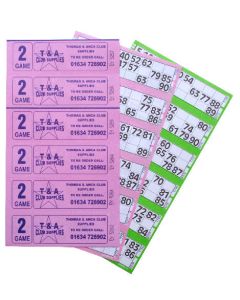 1500 2 Game Bingo Ticket Books 6 or 12 to View