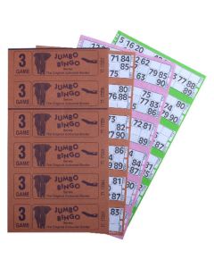 6000 3 Game Bingo Ticket Books 6 or 12 to View