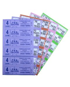 12000 4 Game Bingo Ticket Books 6 or 12 to View