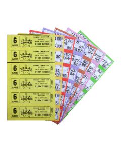 24000 6 Game Bingo Ticket Books 6 or 12 to View