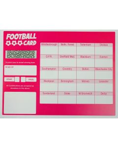 Football Fundraiser Cards 20 Teams - Pack of 25