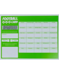 Football Fundraiser Cards 30 Teams - Pack of 25