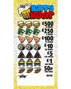 Happy Hour 50p Pull Tab Lottery Ticket